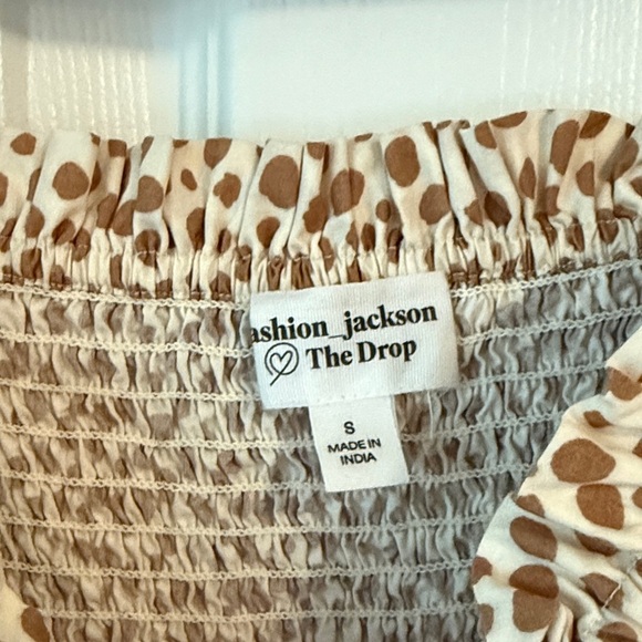 Chic Cream and Brown Maxi Dress - Picture 2 of 3